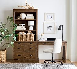 Aubrey Writing Desk with File Cabinet (78")