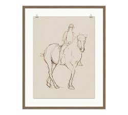 Rider and Horse Framed Print