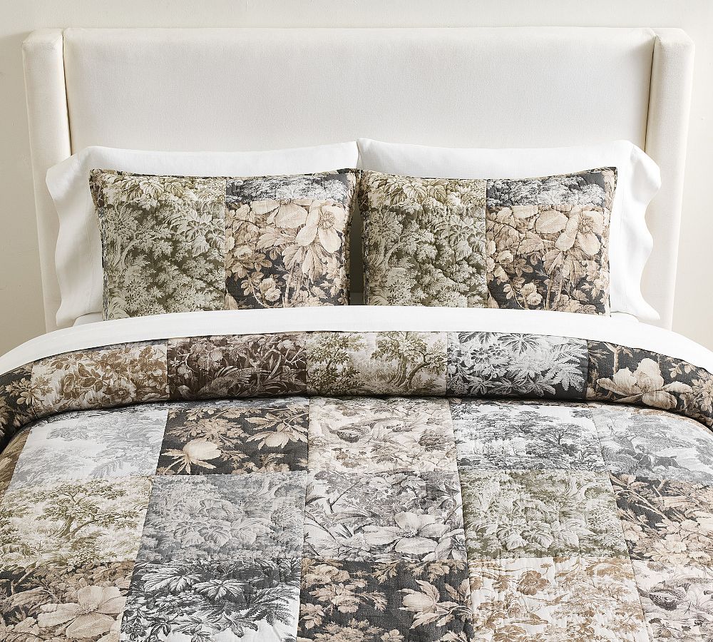 Cordelia Toile Reversible Quilt - Multi, King/Cal. King