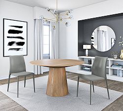 West Round Pedestal Dining Table (53")