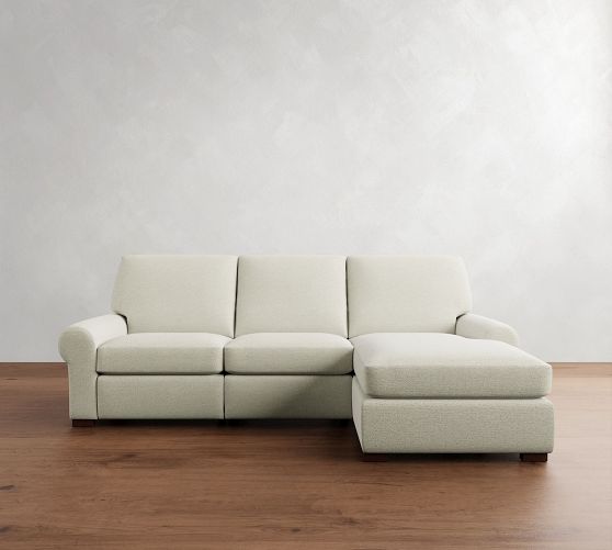 Turner Roll Arm Power Reclining Chaise Sectional (108"-120") by Pottery Barn
