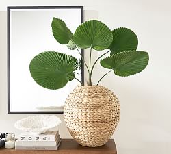 Faux Fanned Palm Tree Branch
