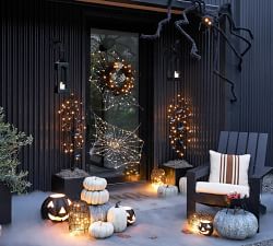 Metal Jack-O-Lantern Candle Holder