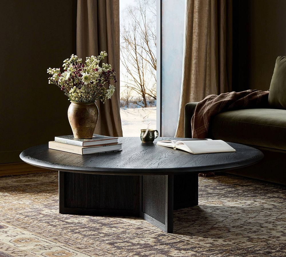 Sainz Round Coffee Table (55") by Pottery Barn