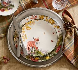 Fantastical Forest Stoneware Salad Plates - Mixed Set of 4