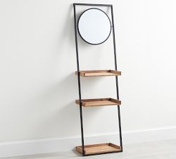 Trenton Ladder Shelf with Mirror (20")