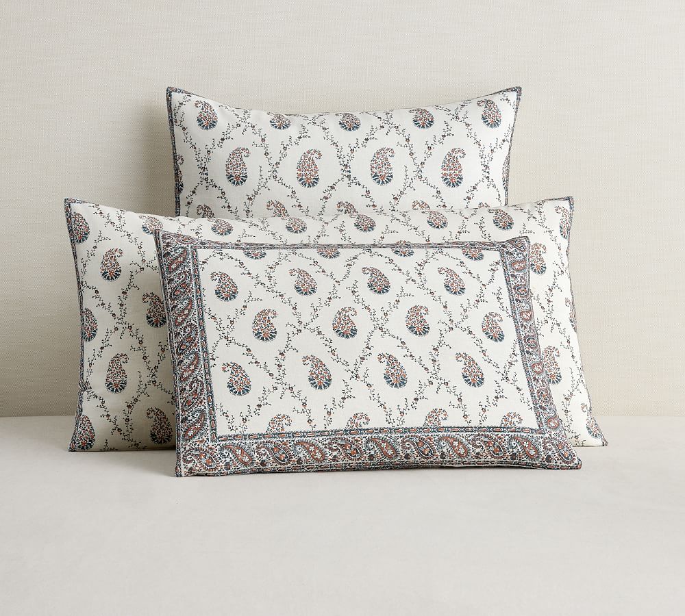 Quinn Paisley Linen Cotton Sham by Pottery Barn