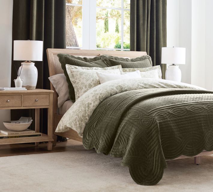 Velvet Heirloom Quilted Shams | Pottery Barn