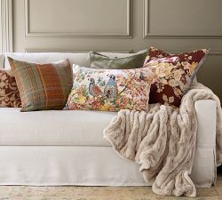 Fantastical Forest Embroidered Lumbar Pillow Cover