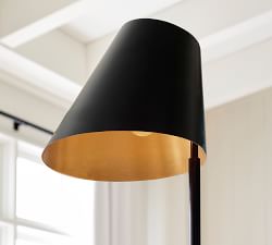 Bauer Metal Shelf Task Floor Lamp (67")