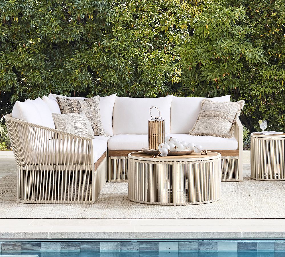 Lakewood Rope 3-Piece Outdoor Sectional (91") by Pottery Barn