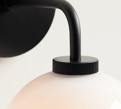 Reagan Milk Globe Sconce (12")