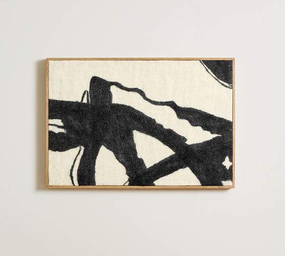 Black & White Abstract Framed Wall Art by Pottery Barn