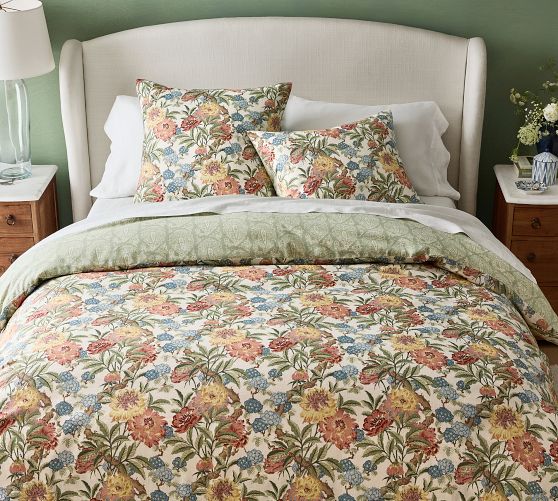 Kravet Garden Floral Ikat Reversible Duvet Cover by Pottery Barn