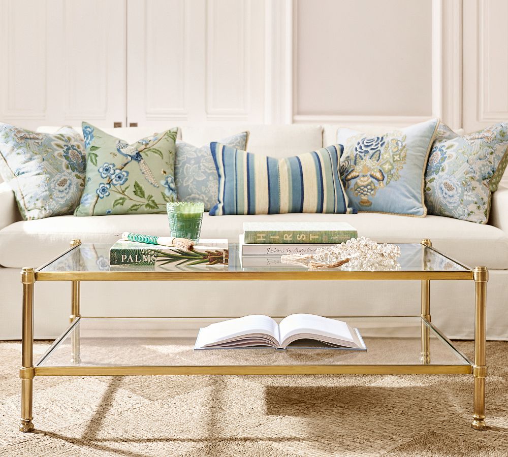 Everson Rectangular Glass Coffee Table (52") by Pottery Barn