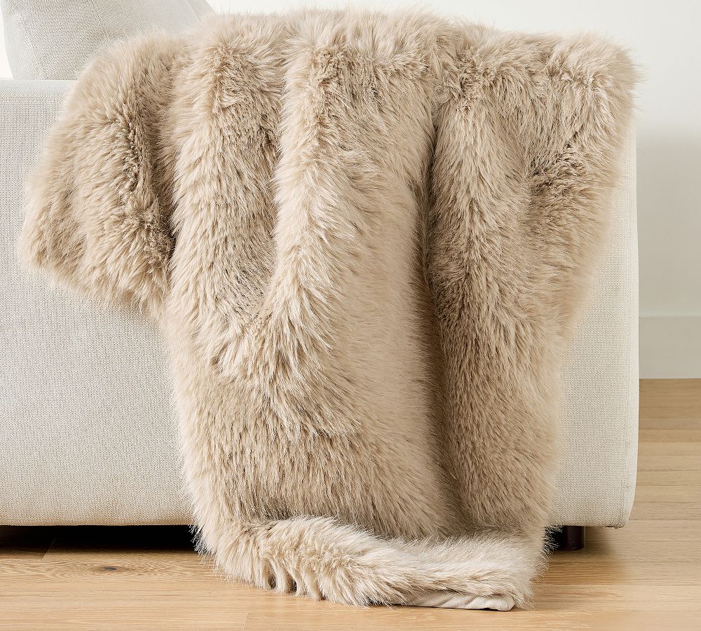 Alpine Luxe Faux Fur Throw by Pottery Barn