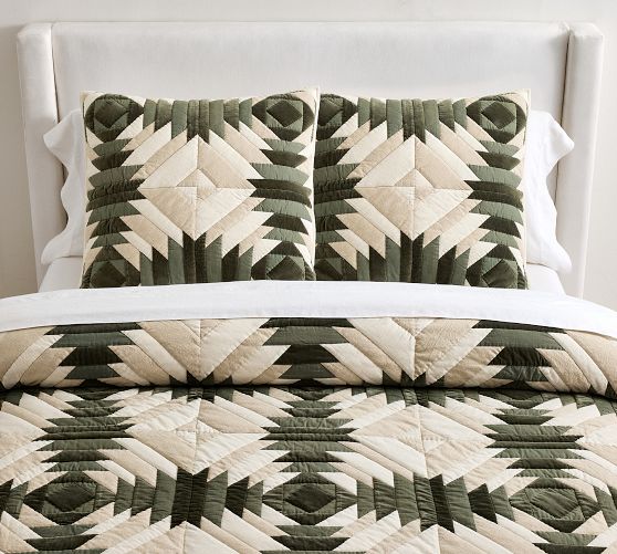 Aubrey Velvet Patchwork Quilt by Pottery Barn