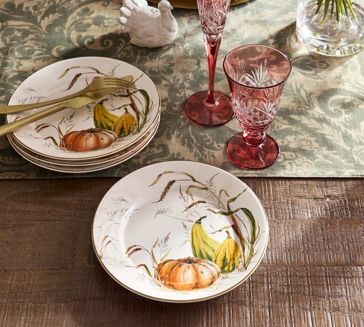 Bedford Harvest Gourd 12-Piece Dinnerware Set | Pottery Barn