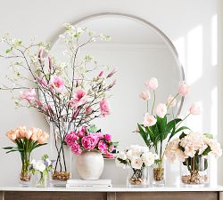 Faux Rose Bundle - White