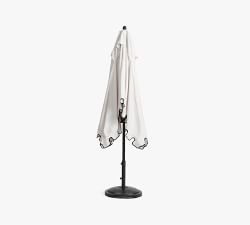Scalloped Rectangular Metal Umbrella with Metal Accents (10')