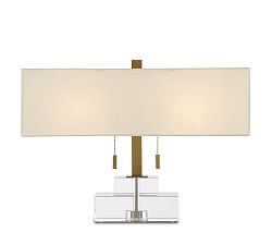 Open Box: Digby Crystal Table Lamp (15") - Antique Brass