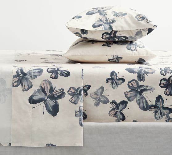 Butterfly Kisses Organic Percale Sheet Set by Pottery Barn