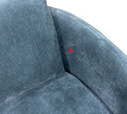 Open Box: Remmy Upholstered Swivel Armchair (39"), Individual - Rustic Chenille Slate