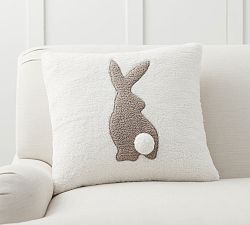 Pom Pom Bunny Sherpa Pillow Cover