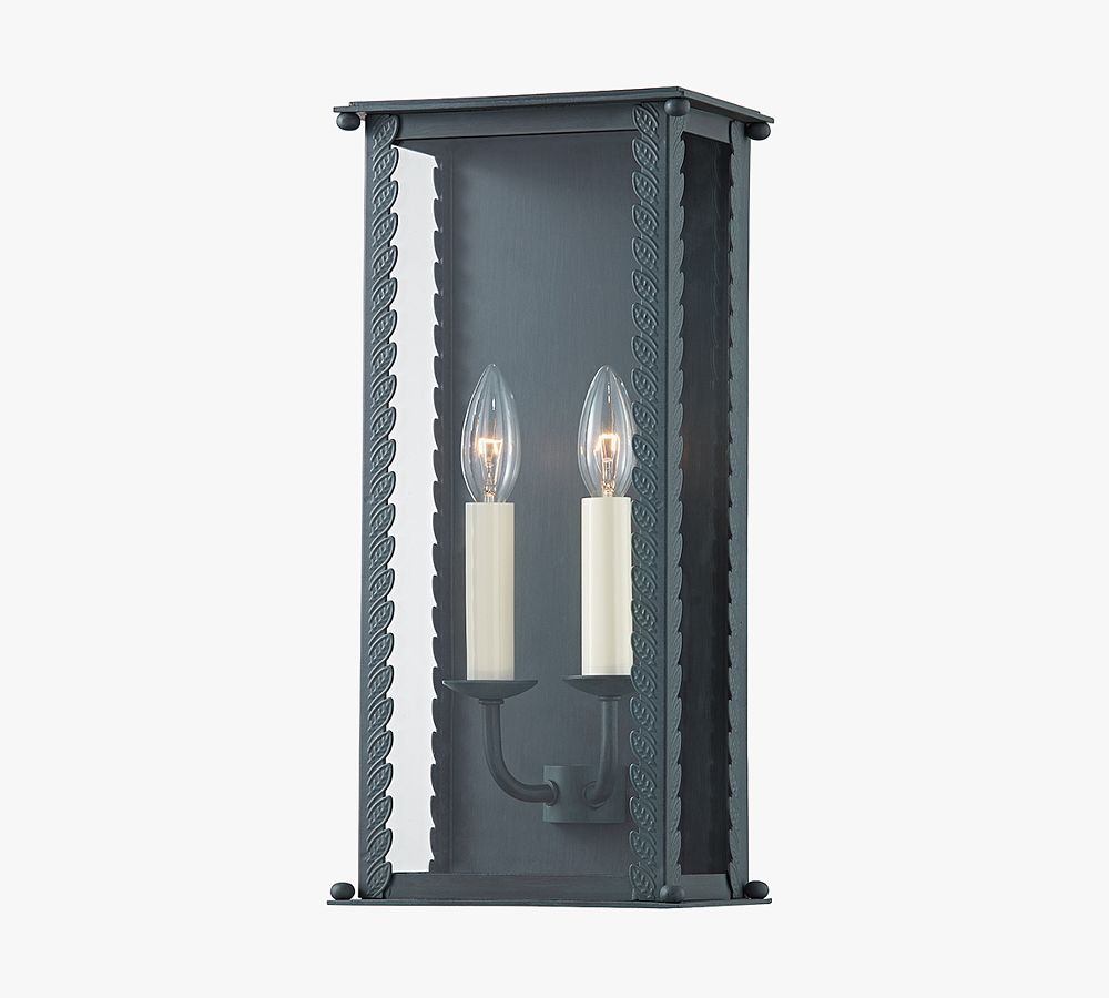 Zayd Outdoor Metal 2-Light Sconce (17") by Pottery Barn