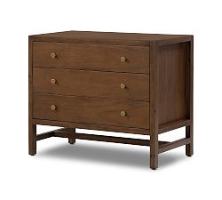Open Box: Hector Nightstand (32") - Saddle Tan, Golden Brass