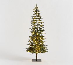 Open Box: Lit Faux Pine Tree (6"H) - Green
