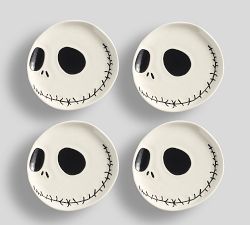 Nightmare Before Christmas Figural Stoneware Appetizer Plates - Set of 4