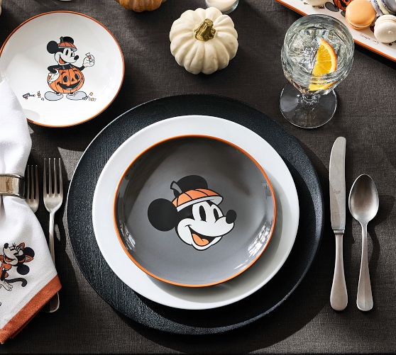 Disney Mickey Mouse Stoneware Salad Plates - Set of 2 - Multi by Pottery Barn