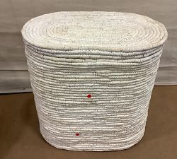 Open Box: Coil Double Hamper - Whitewash