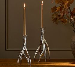 Nickel Antler Candle Holder