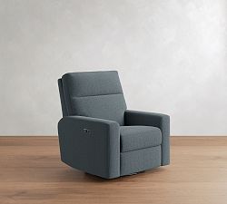 Open Box: Parker Power Swivel Glider Recliner - Performance Casual Chenille Slate