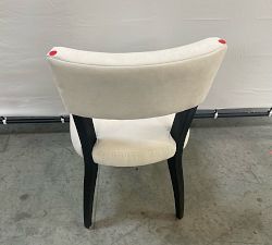 Open Box: Payson Upholstered Dining Side Chair - Rustic Chenille Ivory, Black