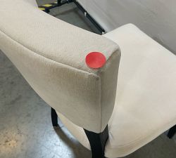 Open Box: Payson Upholstered Dining Side Chair - Rustic Chenille Ivory, Black