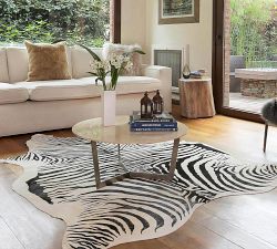 Ryen Zebra Cow Hide Rug