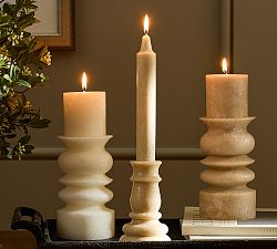 Marble Stone Figural Candle