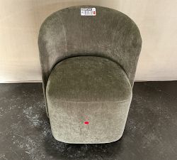 Open Box: Preston Upholstered Dining Chair - Rustic Chenille Dark Moss