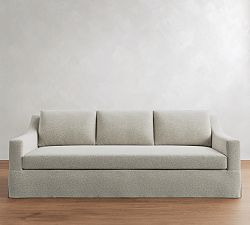 Open Box: York Slope Arm Grand Sofa Replacement Slipcover (94.5"), 3x1 - Performance Heathered Basketweave Dove