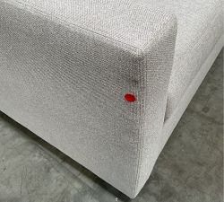 Open Box: York Square Arm Loveseat (60"), High Performance Contract Grade, 2x2 - Performance Heathered Basketweave Dove