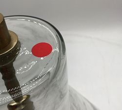Open Box: Bridget Recycled Glass Flared Pendant, Large (18") - Tumbled Brass