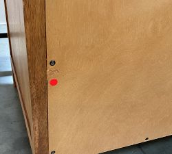 Open Box: Channing Cane Double Open Shelf Base With Drawer - Midland Amber