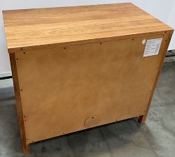 Open Box: Channing Cane Double Open Shelf Base With Drawer - Midland Amber