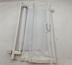 Open Box: Emery Linen Cordless Roman Blackout Shade (26"W x 48"L) - White