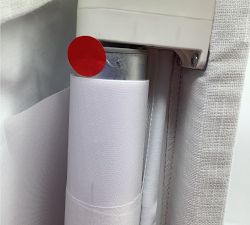 Open Box: Emery Linen Cordless Roman Blackout Shade (26"W x 48"L) - White