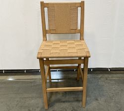Open Box: Fenton Woven Bar Stool (18") - Seadrift