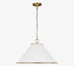 Open Box: Aliana Metal Round Pendant, Medium (22") - Gild